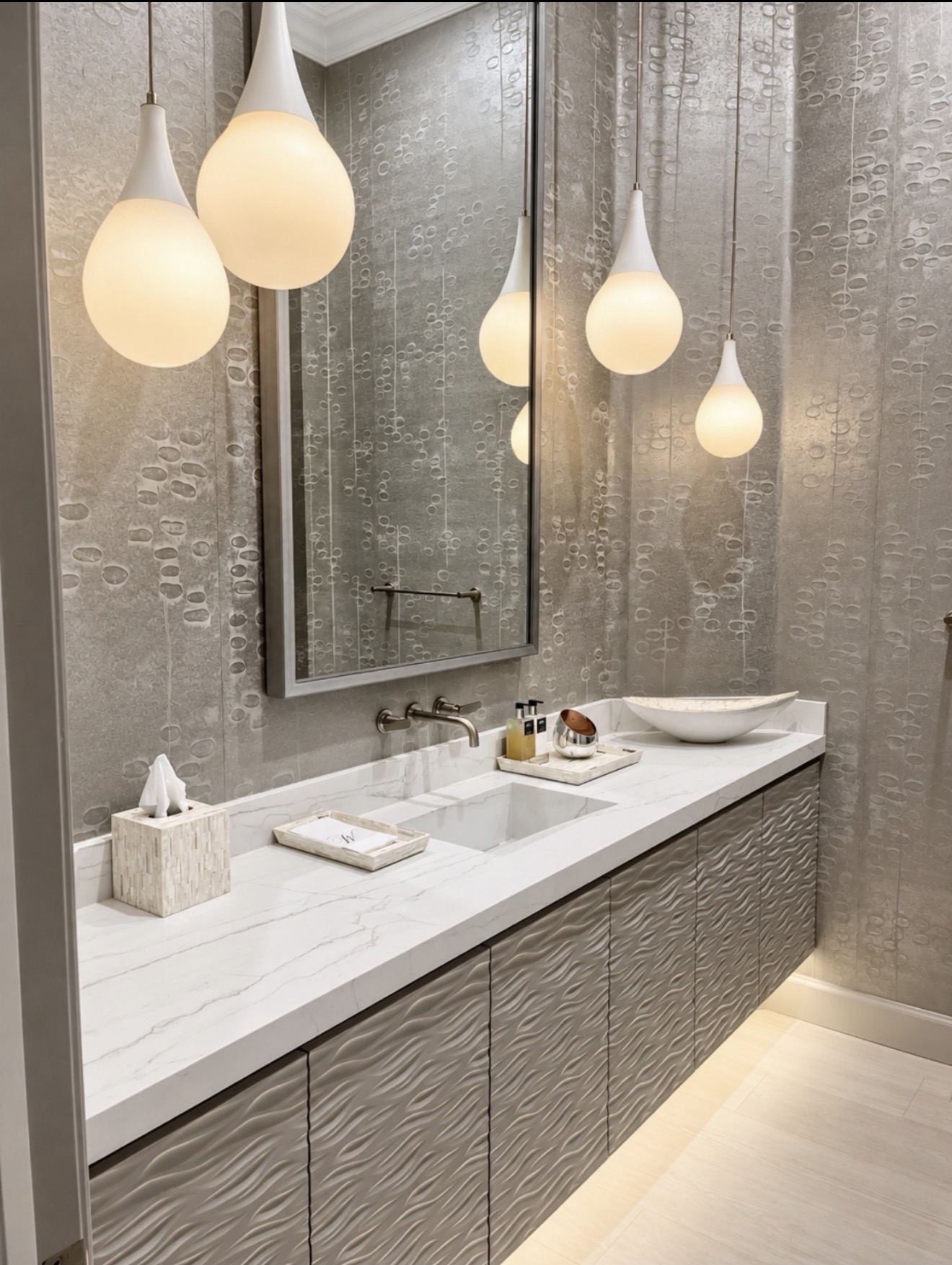 Material detail from a House & Latitude bathroom renovation