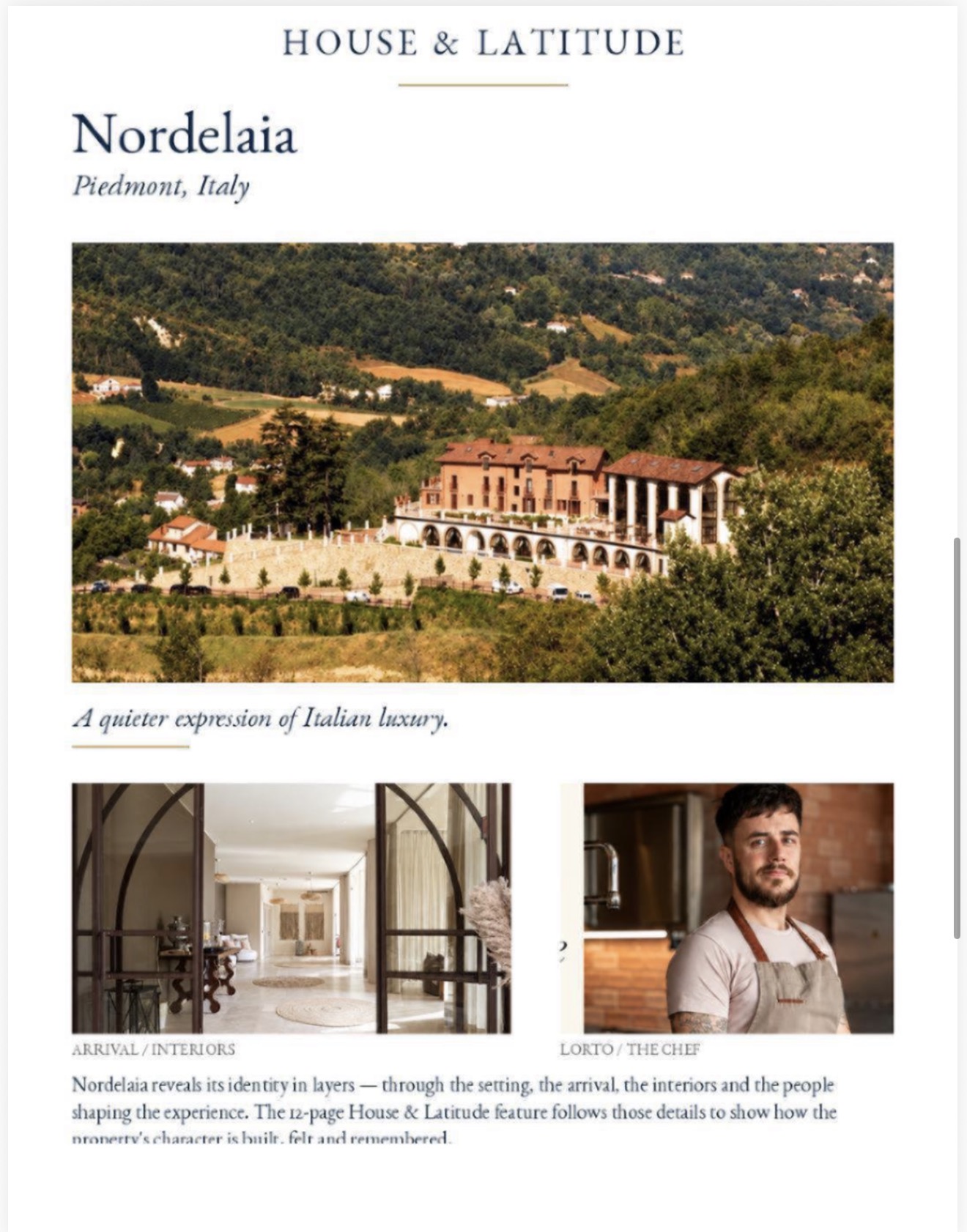 House and Latitude Nordelaia editorial portfolio page