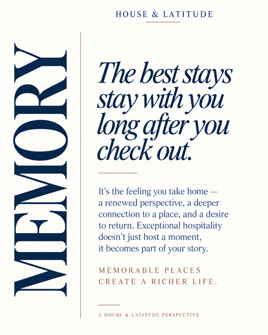 Memory: The best stays stay with you long after checkout